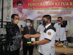 Abdul Rahman Hakim, S.IP Lurah Pademangan Timur, Secara Simbolis Kukuhkan Ketua RW 09