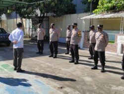 Kanit Intelkam Aipda Maman Pimpin Apel Pagi Pesonel Polsek Jawilan