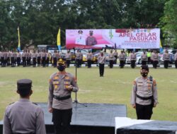 Polres Bangka Laksanakan, Apel Gelar Pasukan Operasi Ketupat Menumbing Tahun 2022