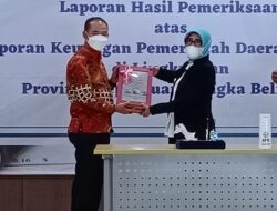 Pemkab Bangka Raih Opini WTP Dari BPK Ke – Enam