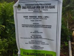 Proyek Air Bersih Dusun Kepayang PPK2 DPUTR-C Ketapang Diduga Tidak Sesuai Spek