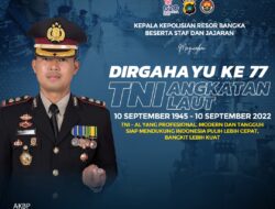 Keluarga Besar Polres Bangka Mengucapkan Selamat HUT TNI AL ke 77