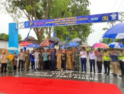 Gapura Parit Padang Diresmikan dan Ditetapkan Sebagai Kampung Tertib Lalu Lintas Oleh Polres Bangka
