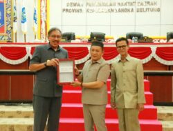 DPRD Babel Gelar Paripurna Usulan Pemberhentian Pimpinan DPRD dan Dua Ranperda