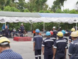 PT Timah Area Bangka Utara Peringati Bulan K3 Nasional 2025 dengan Apel dan Pembagian Sembako