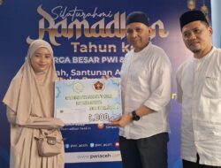 Silaturahmi Ramadhan 1446 H; PWI Aceh Galang Santunan untuk 111 Anak Yatim   