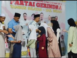 PAC Gerindra Tambun Selatan Santuni Anak Yatim dan Dhuafa, Minta Doa untuk Dewan Helmi   