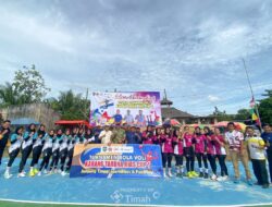 PT TIMAH Tbk Dukung Turnamen Voli Antar Desa di Bangka Selatan