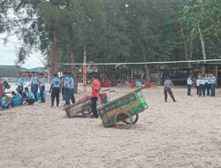 Tingkatkan Sinergi, Prajurit Lanal Babel dan KRI Todak-631 Gelar Olahraga Bersama di Sungailiat