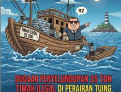 Dugaan Penyelundupan 35 Ton Timah Ilegal di Perairan Tuing, Nama RZ Mencuat