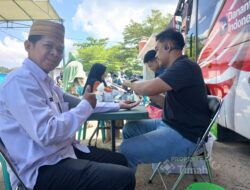 Mobil Sehat PT TIMAH Layani Warga di Pantai Bozeem Teluk Rubiah, Antusiasme Masyarakat Tinggi