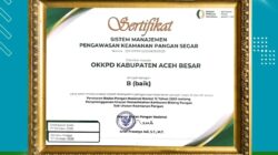 Dinas Pangan Aceh Besar Terima Penghargaan Nasional OKKPD Dengan Kategori Baik