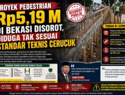 Proyek Pedestrian Rp5,19 M di Bekasi Disorot, Diduga Tak Sesuai Standar Teknis Cerucuk   