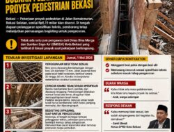 Gawat! Begisting Dipasang, Dugaan Pelanggaran Teknis Proyek Pedestrian Bekasi