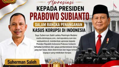 Pimred Media Apresiasi Komitmen Presiden Prabowo dalam Pemberantasan Korupsi   