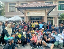 Gowes Bareng Warga, Camat Larangan Lepas Lurah Cipadu Jaya Purnatugas
