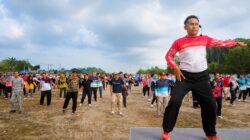 Ratusan Warga Ikuti Senam Kemerdekaan PT TIMAH di Bangka Barat